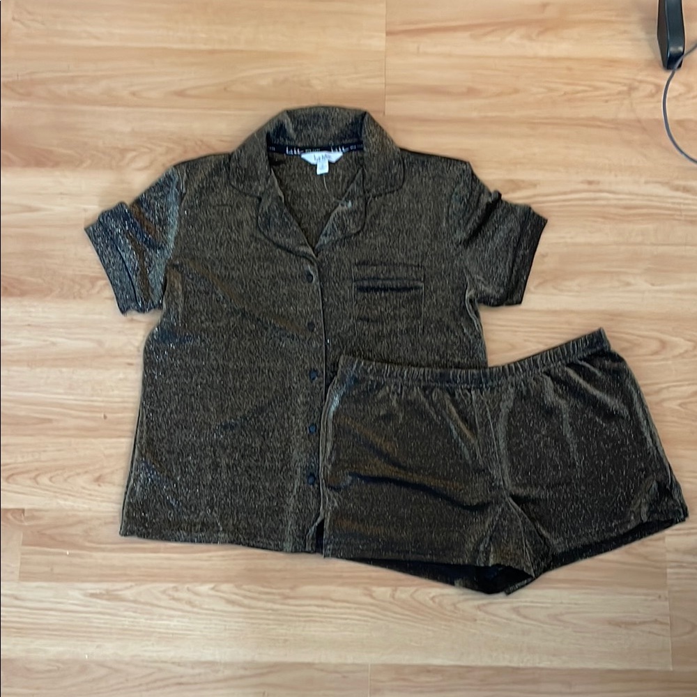 Black and Gold Pajama Set
